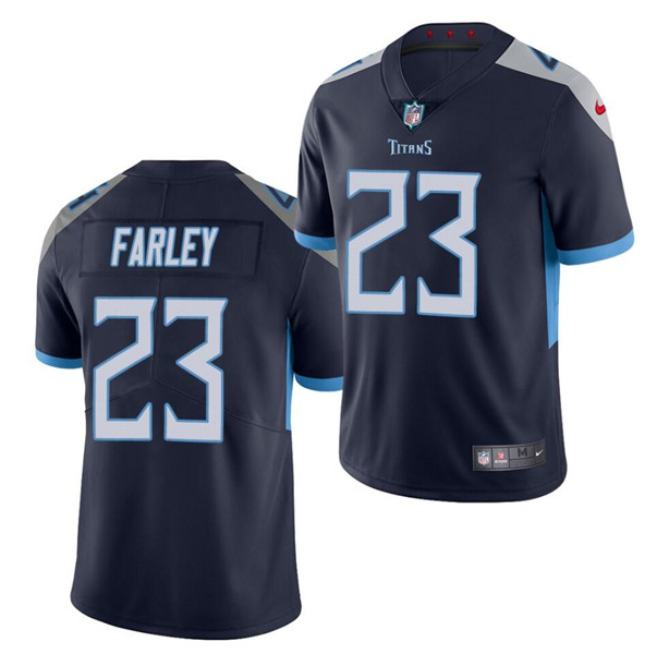 Men's Tennessee Titans #23 Caleb Farley Navy Vapor Untouchable Stitched Jersey